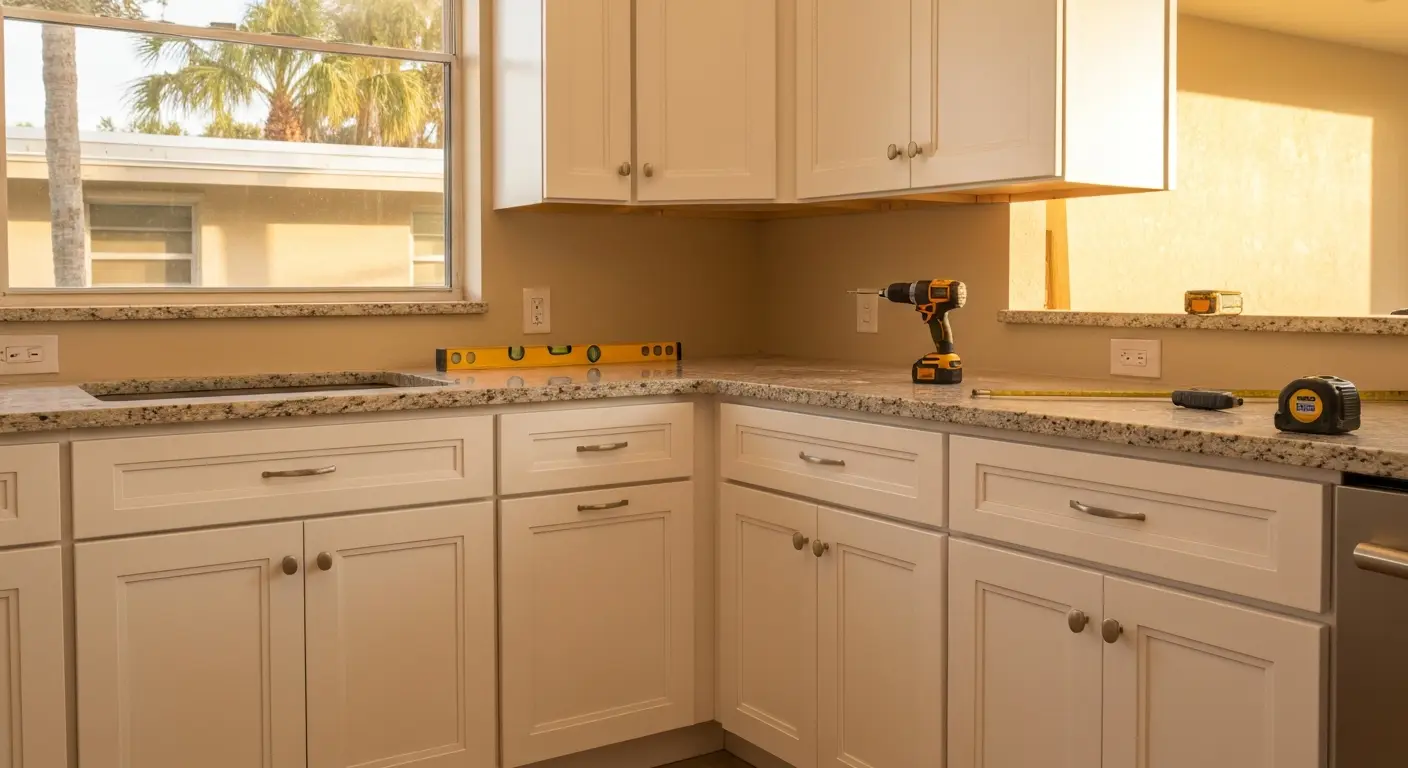 Custom cabinet installation