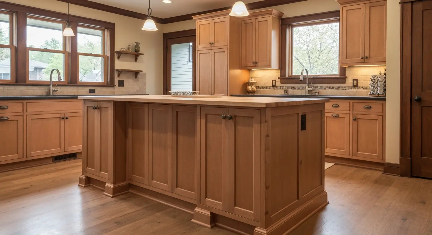 Custom kitchen island with seating