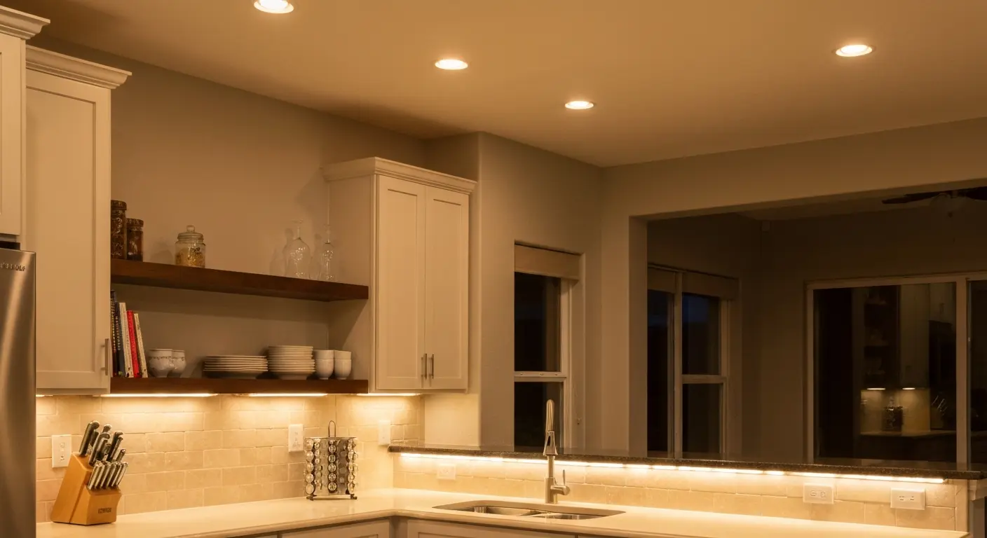 Kitchen lighting installation