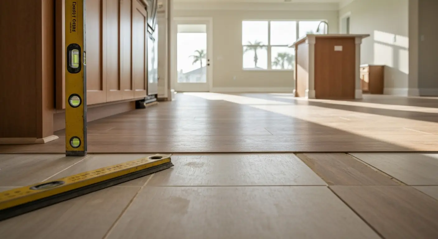 Kitchen flooring installation