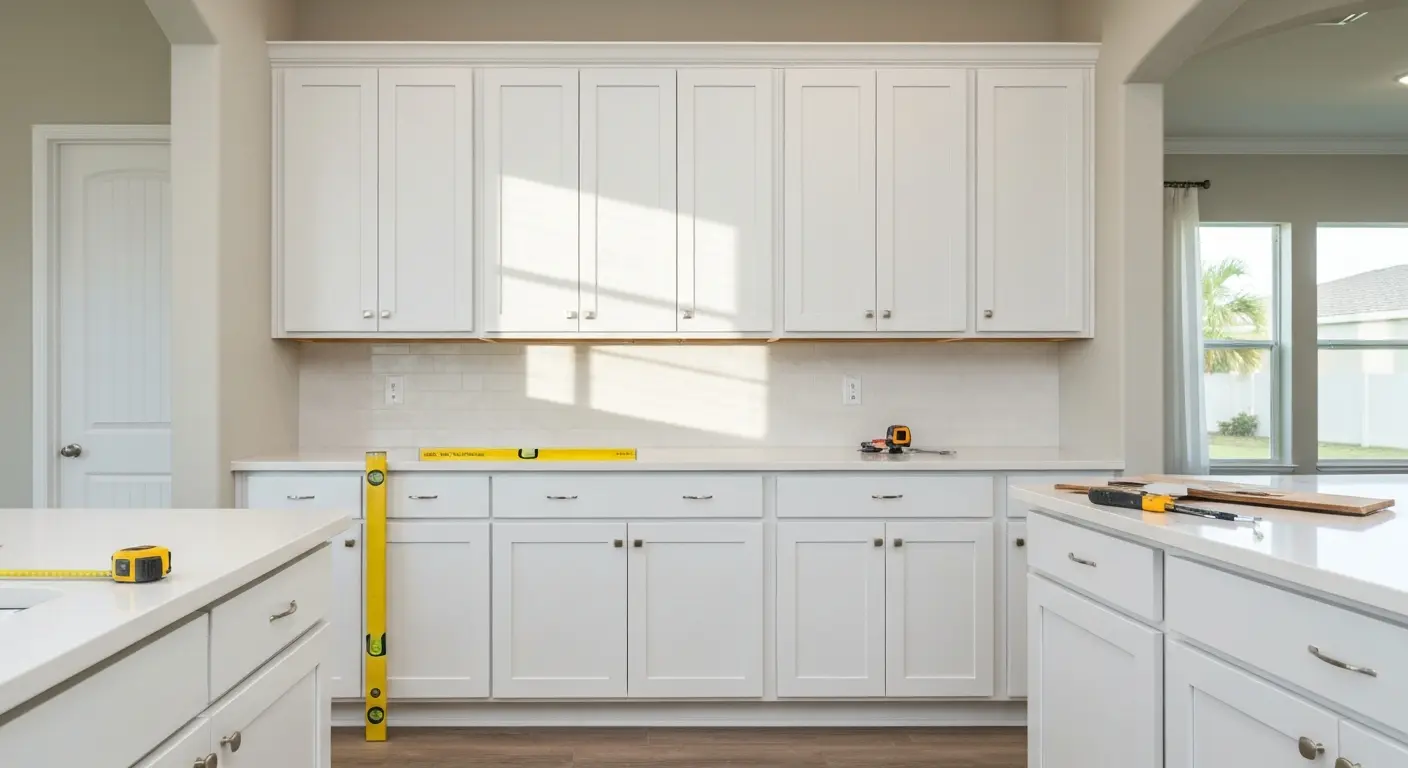 Custom kitchen cabinet installation