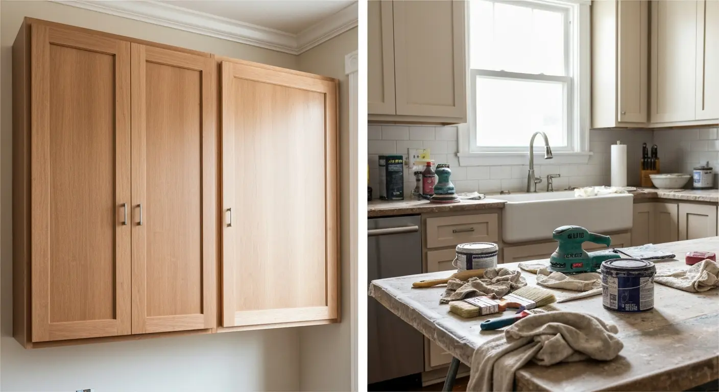 Cabinet painting and refinishing project