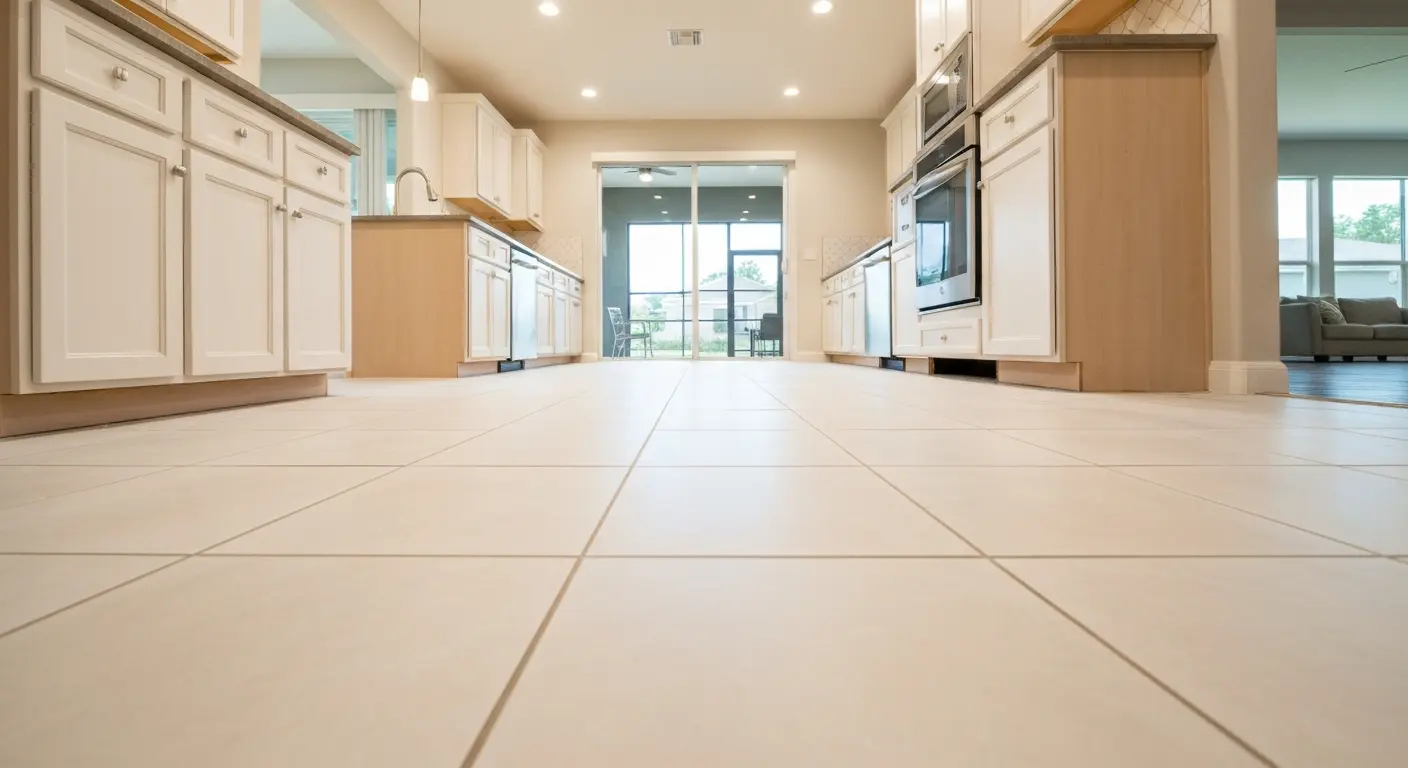 Kitchen flooring and lighting