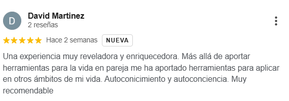 Reseña de David Martínez en Google