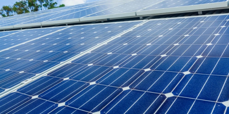 Close up of an industrial solar panel?