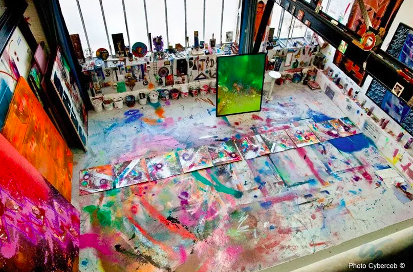 Shuck One in his studio, Paris