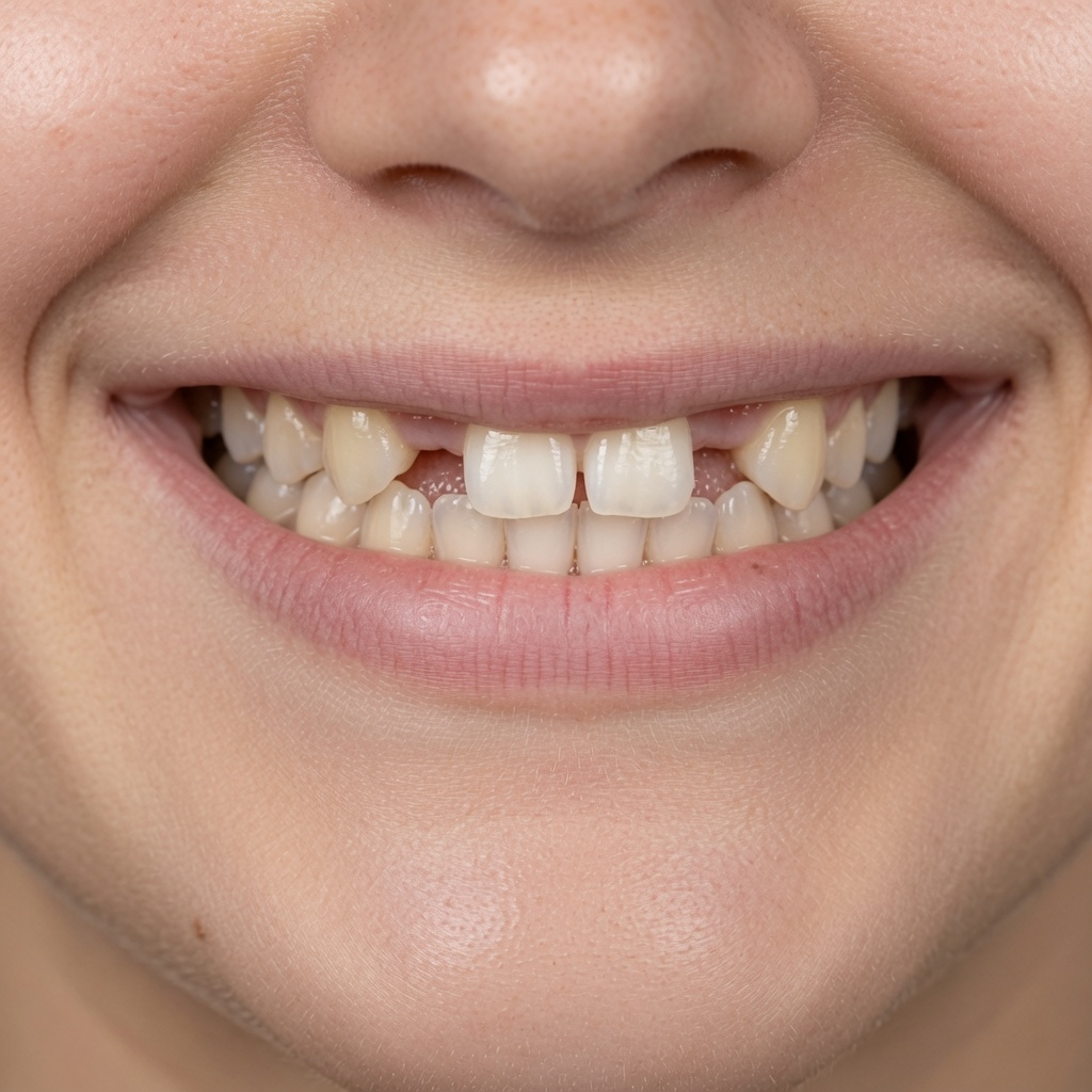 Before — patient smile prior to dental implant treatment
