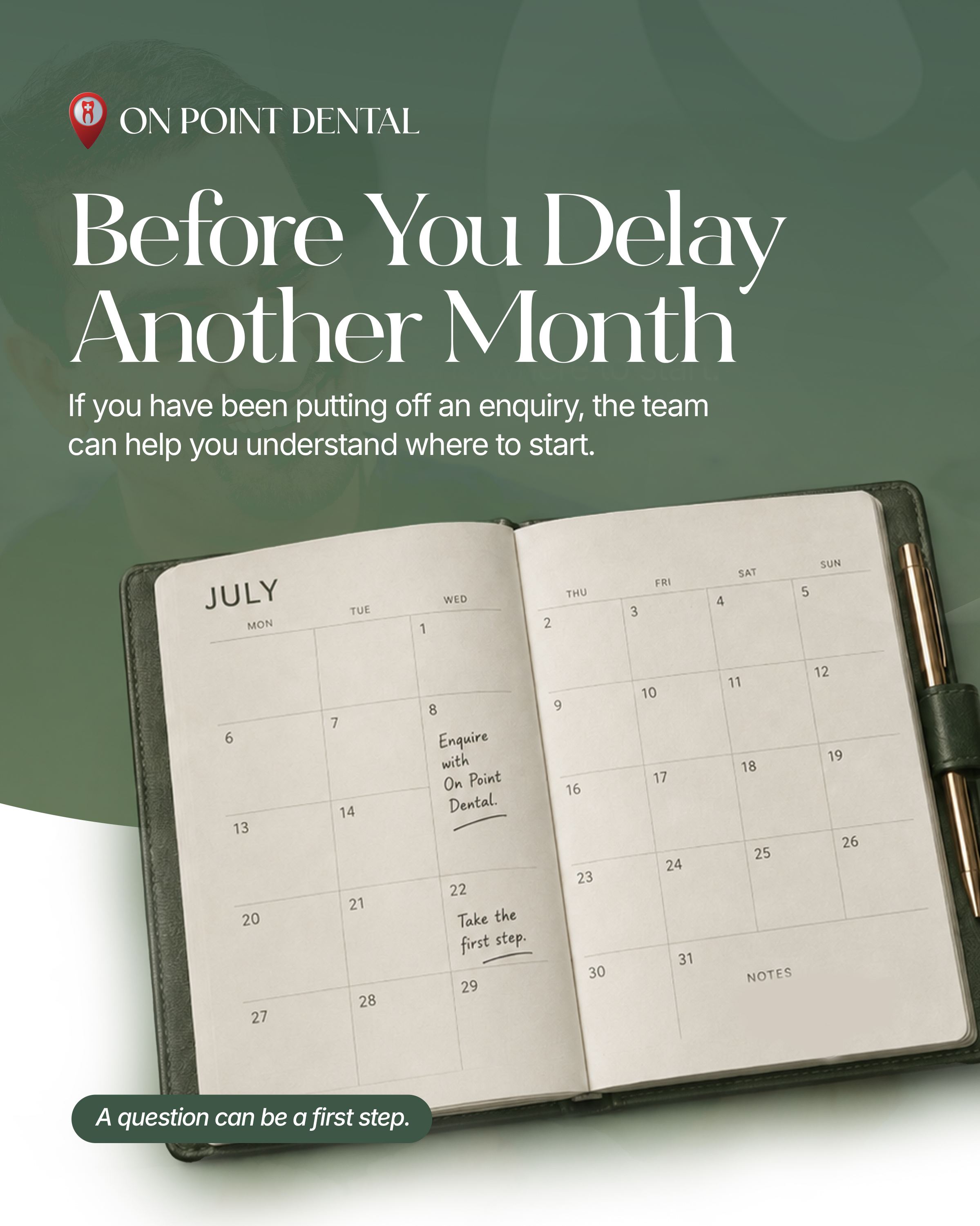 It is easy to keep pushing a dental visit to “next month”, especially 