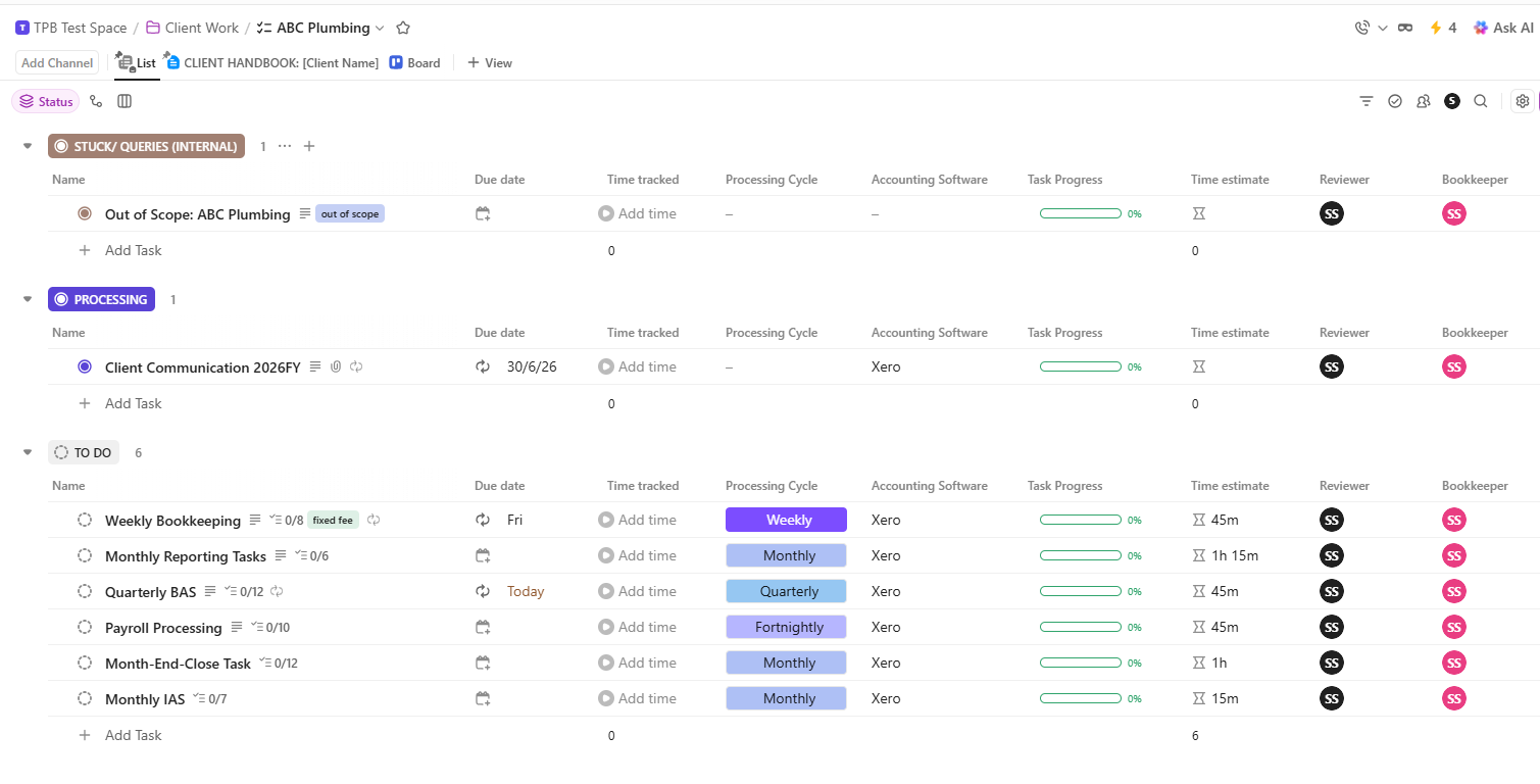 Client Workflow Example