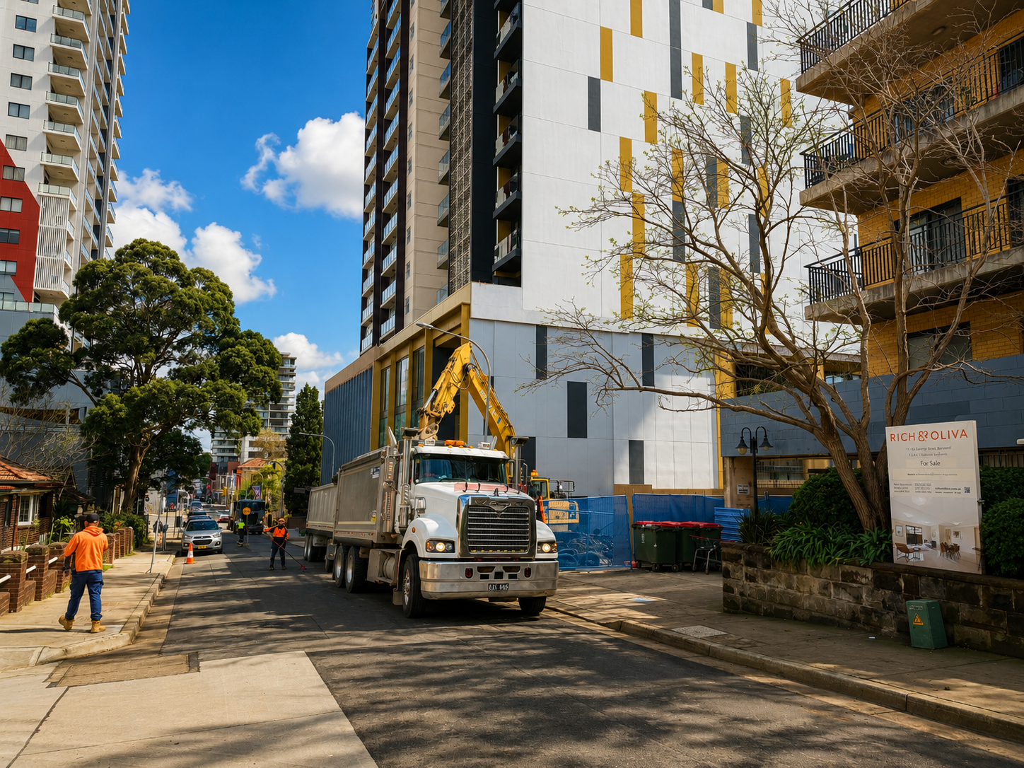 NPP Traffic Solutions crane and crew managing a Sydney motorway upgrade