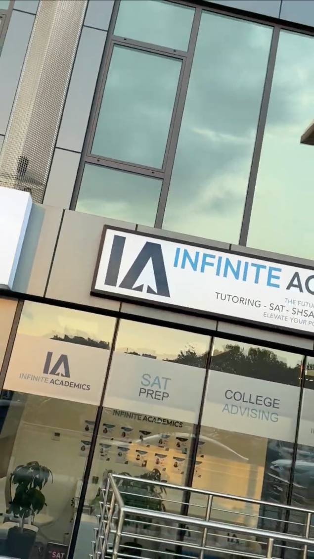 The Infinite Academics tutoring center entrance on Ocean Avenue in Brooklyn