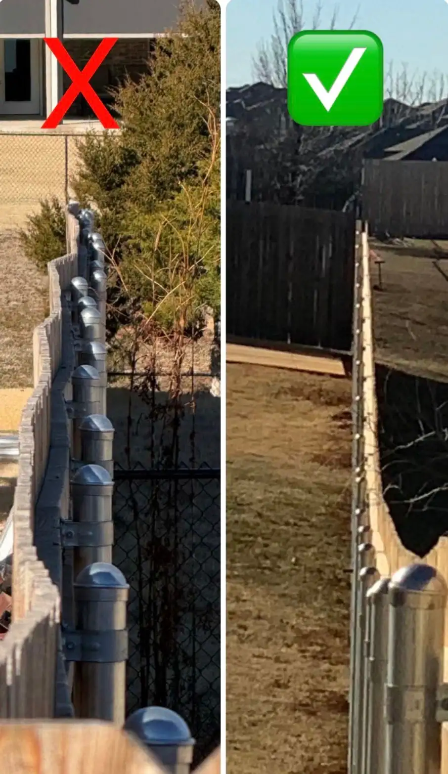 Crooked posts vs straight professional post line