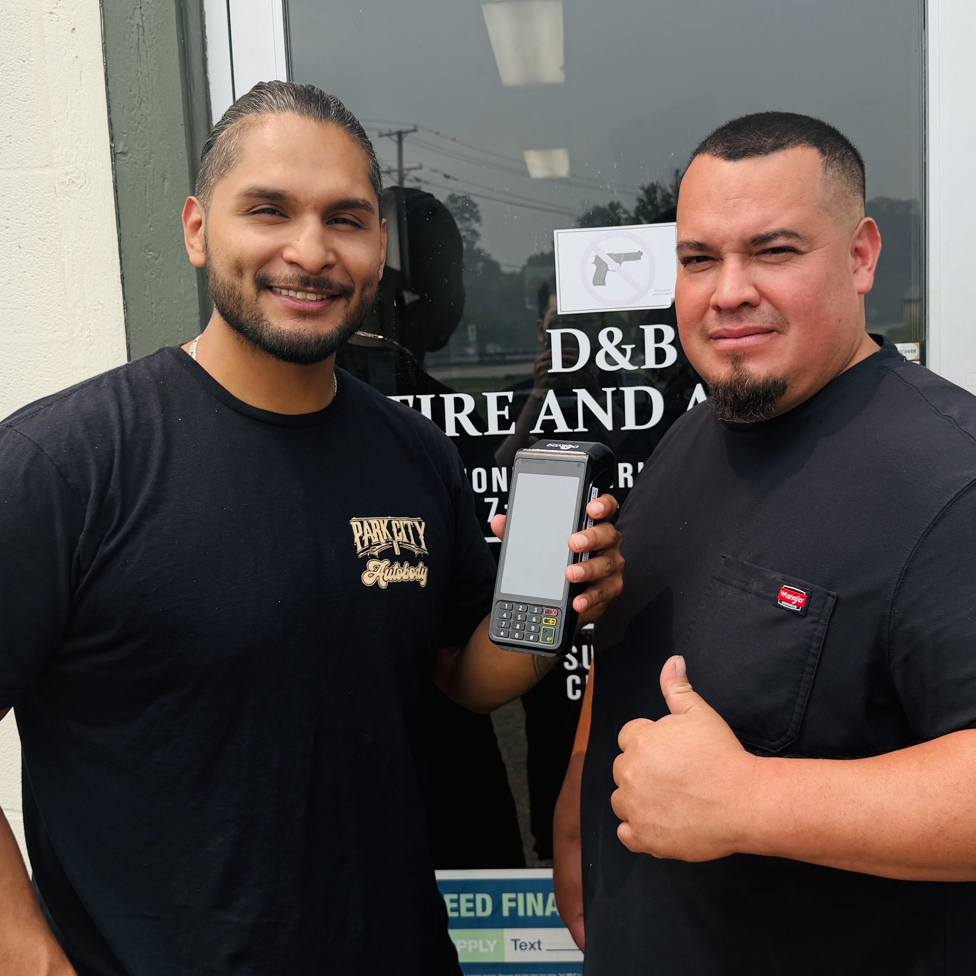 Agustin with Neto at D&B Tire & Auto