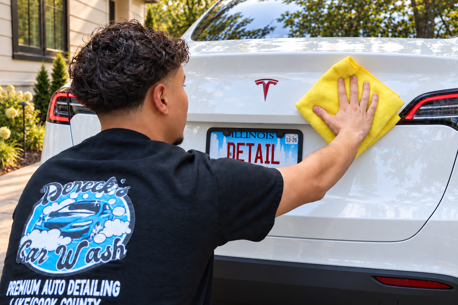 Final paint wipe down after a full auto detail