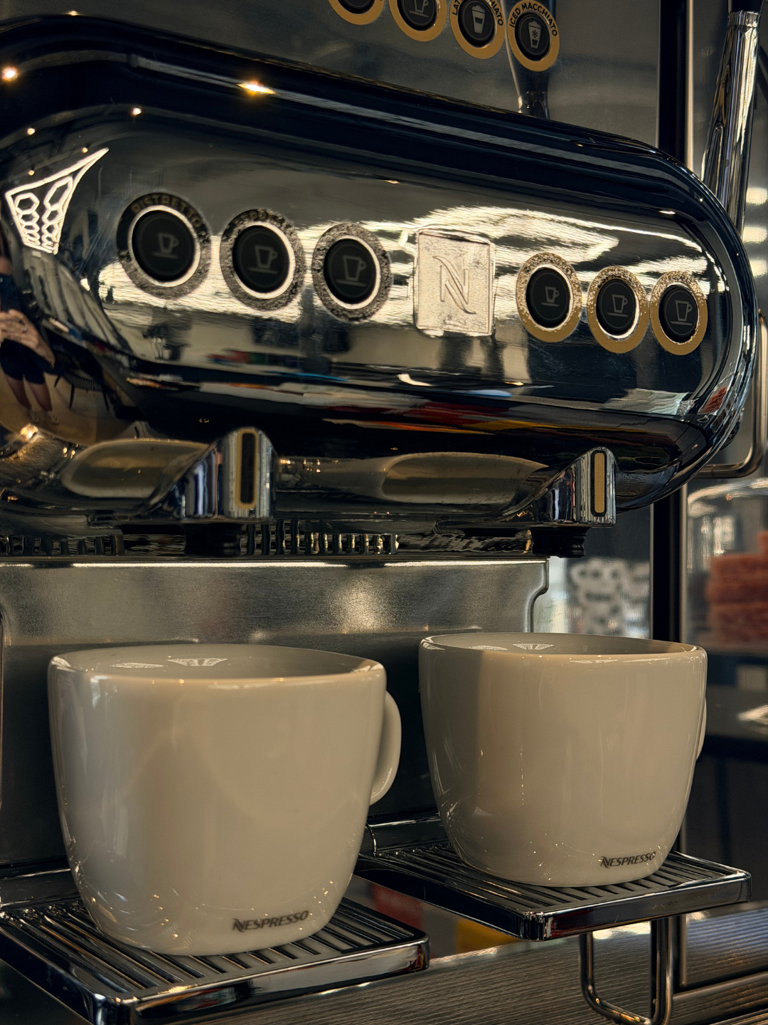 Coffee shop espresso machine at GROUND