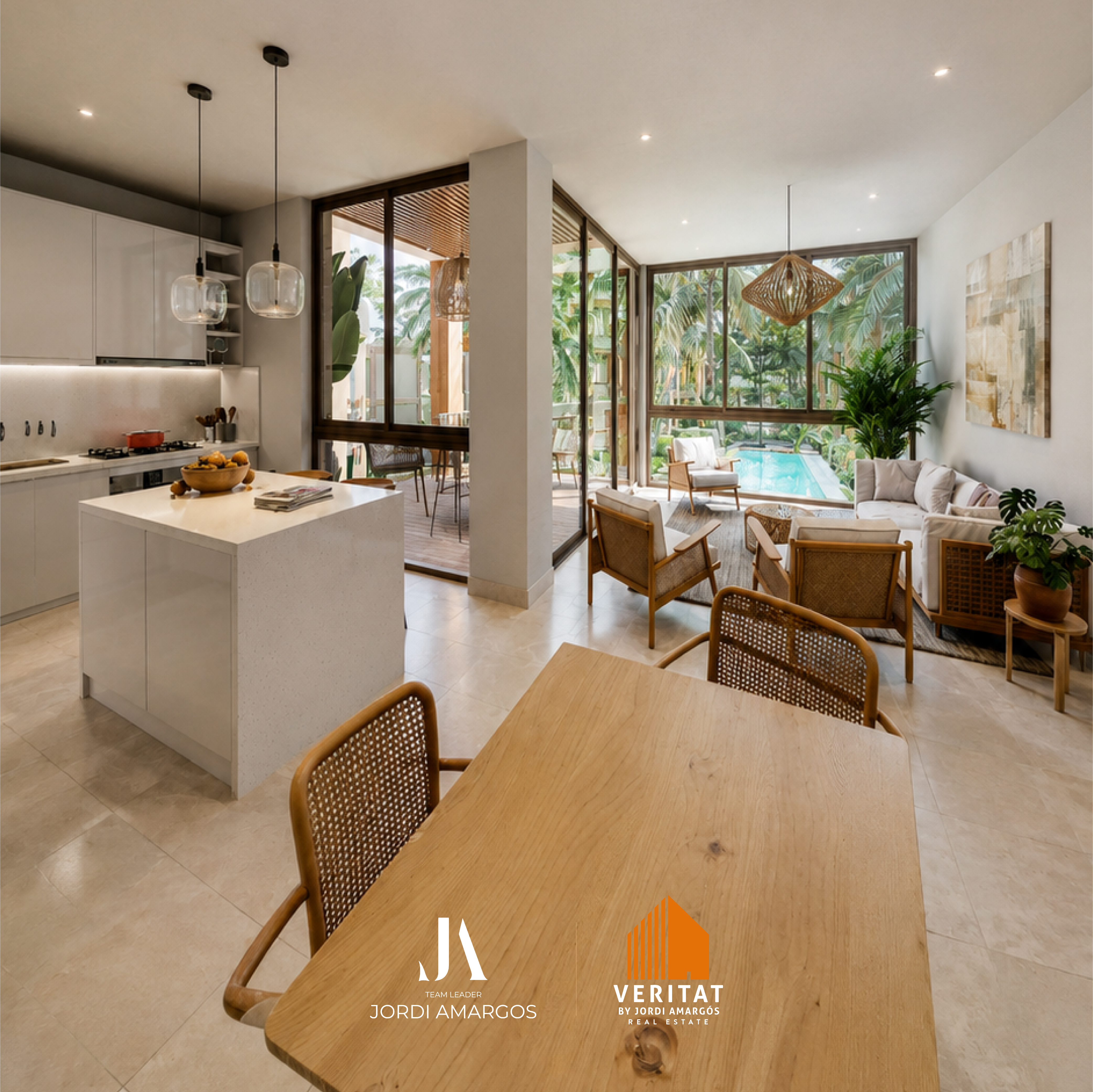 Living and kitchen