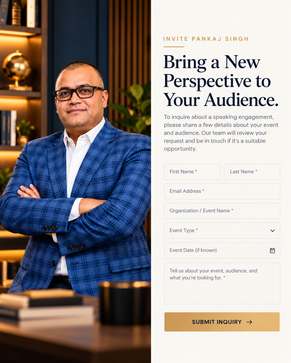 Pankaj Singh, executive portrait