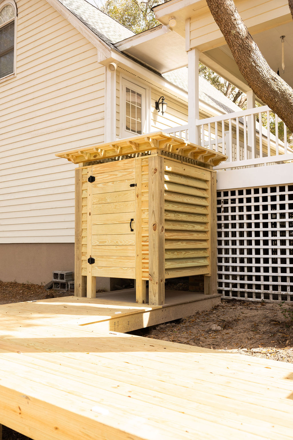 Pressure-treated pool deck in Supply