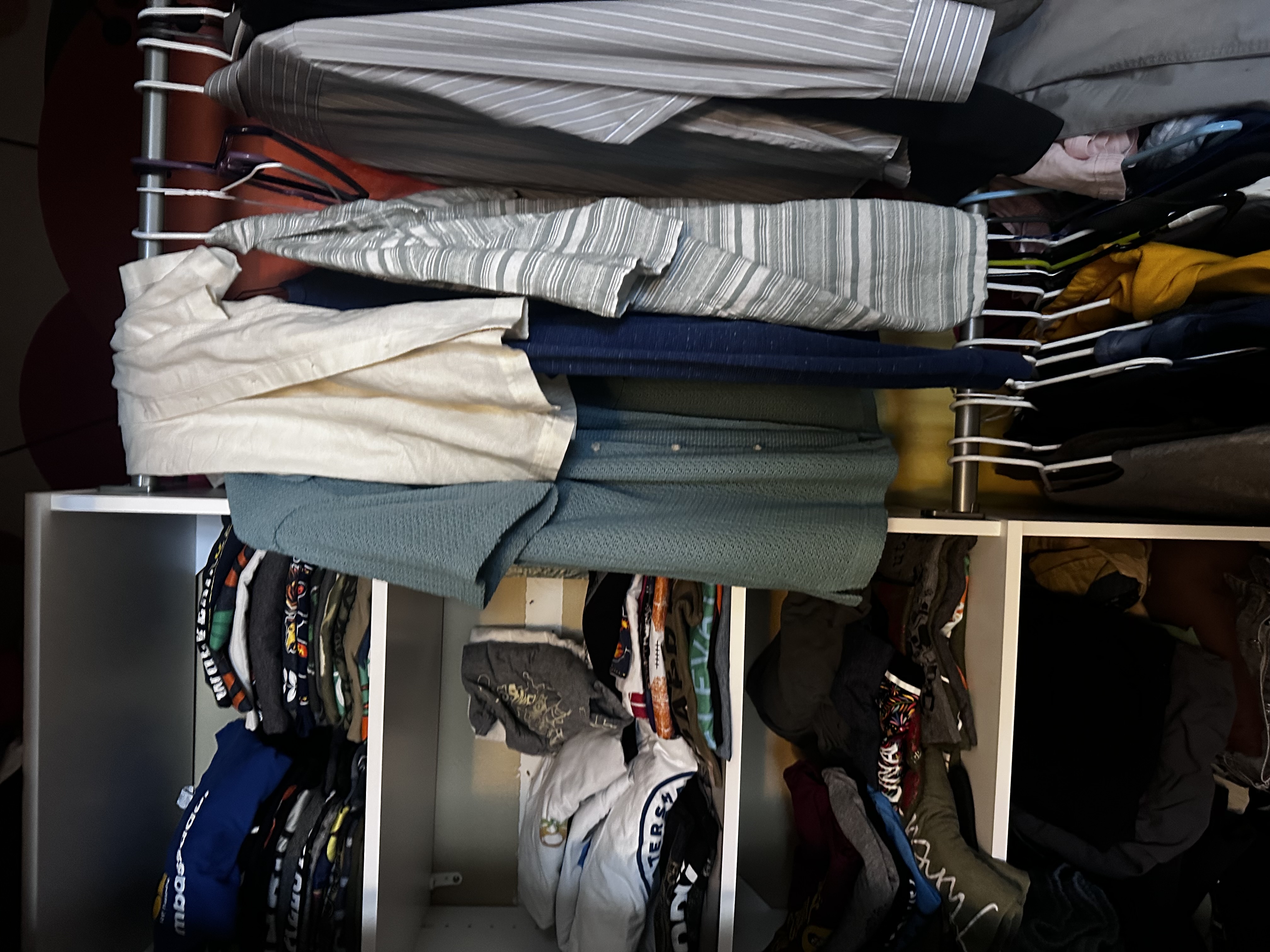 Clothes laid out for 10-day Mediterranean trip