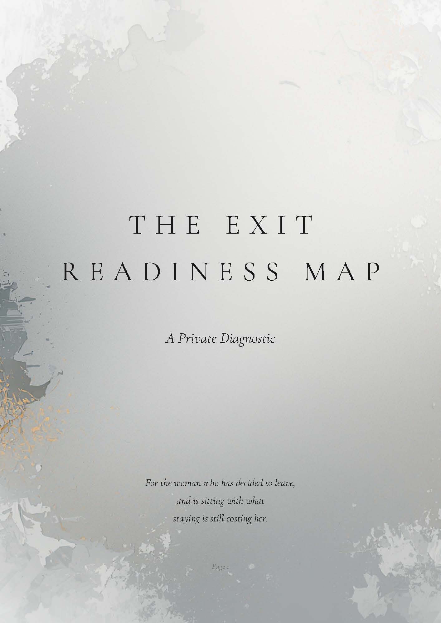 The Exit Readiness Map - a 10-page private diagnostic PDF for women in transition
