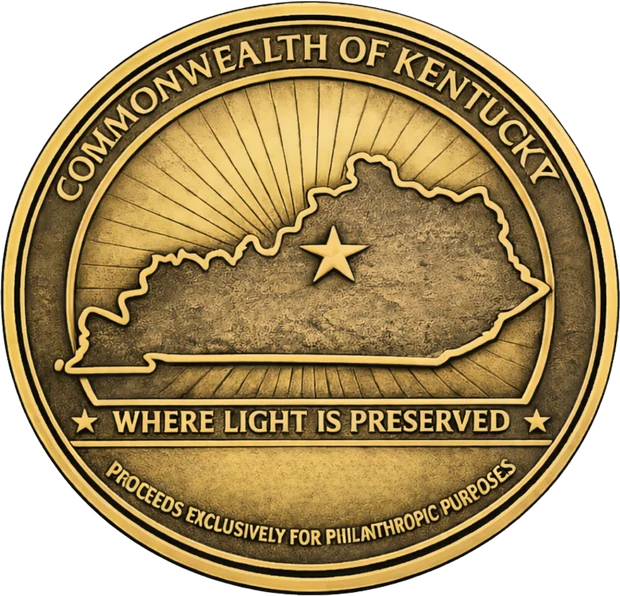 The reverse — Commonwealth of Kentucky, Where Light is Preserved