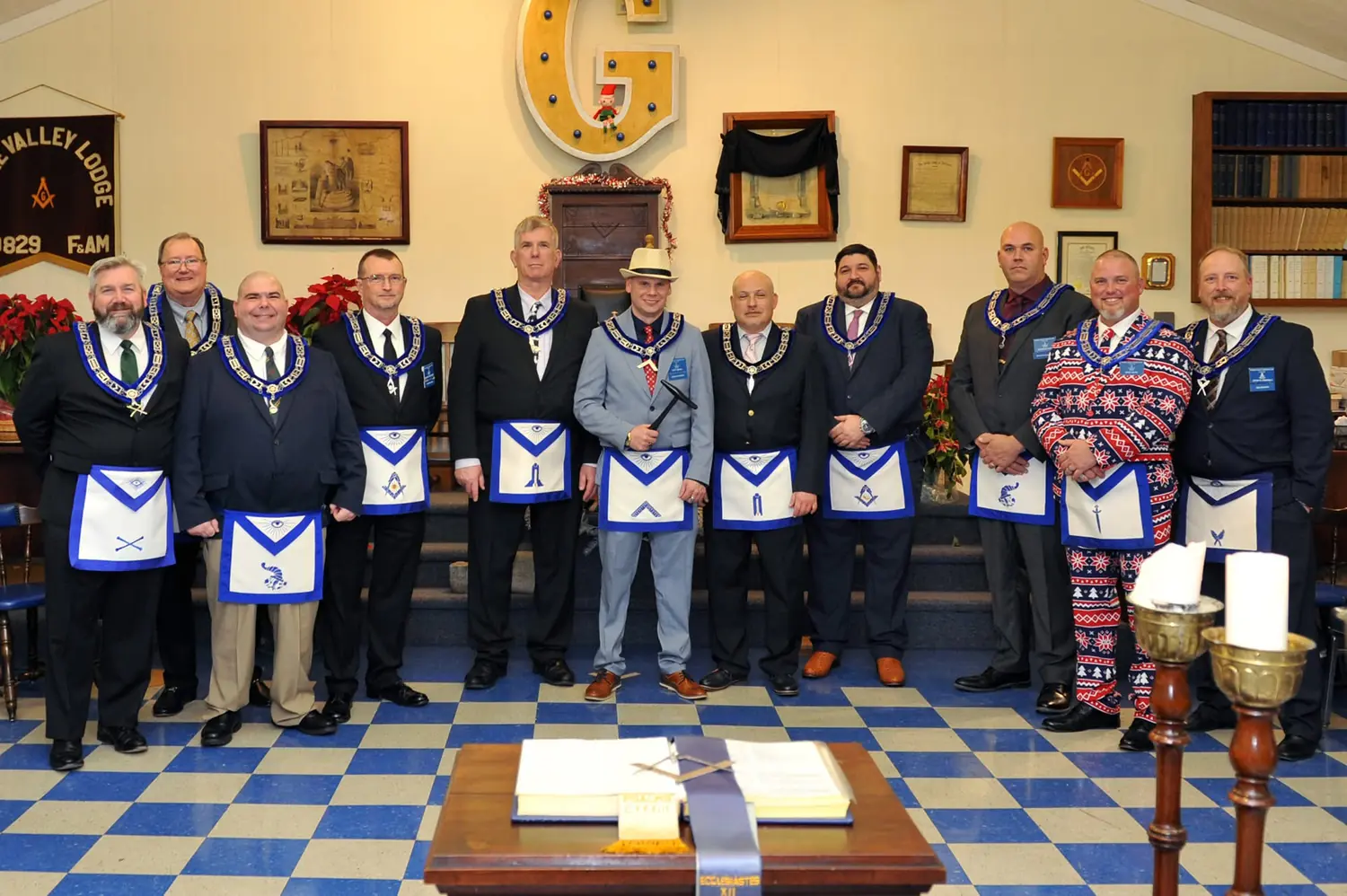 The officers of Pewee Valley Lodge No. 829, 2026
