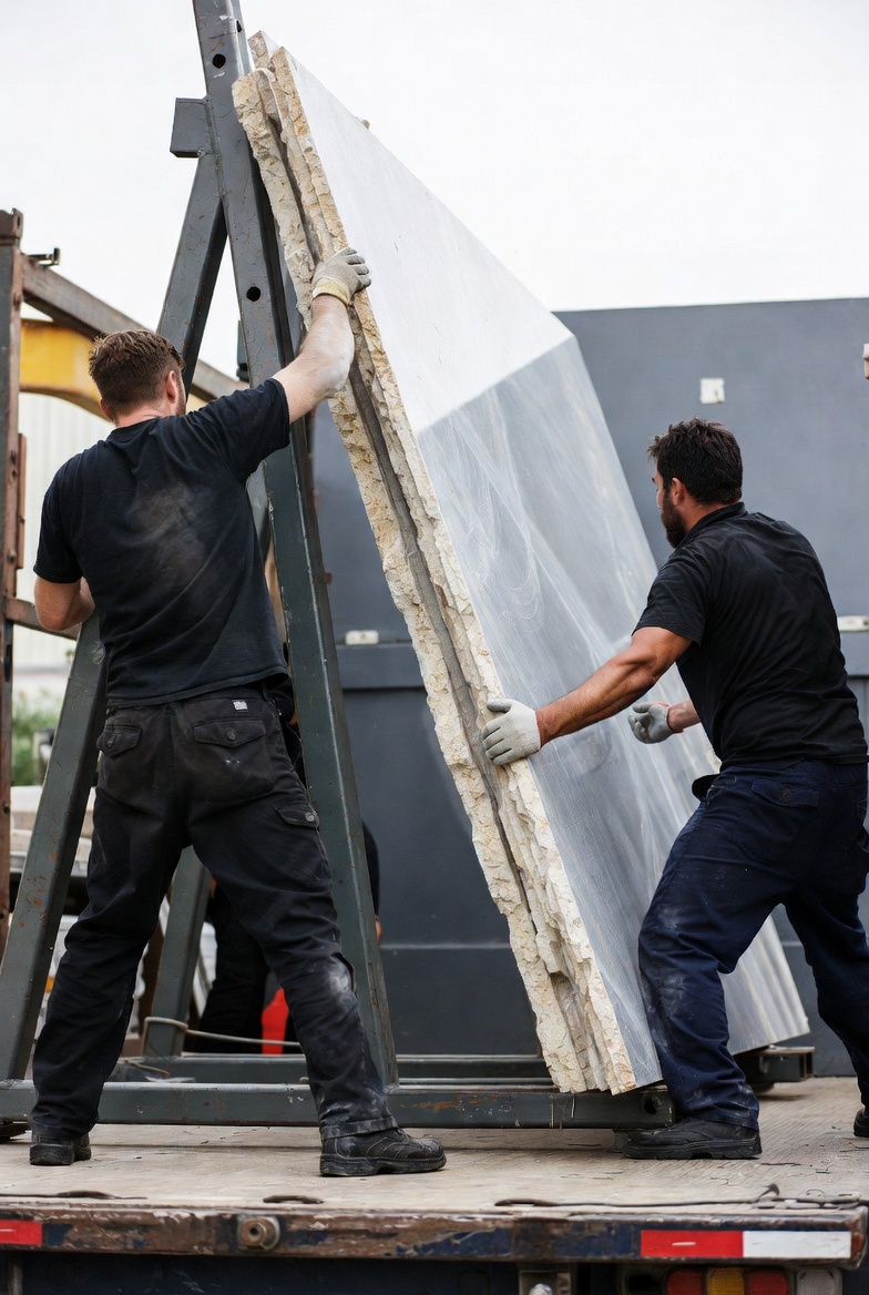 The physics of vertical-to-horizontal slab movement