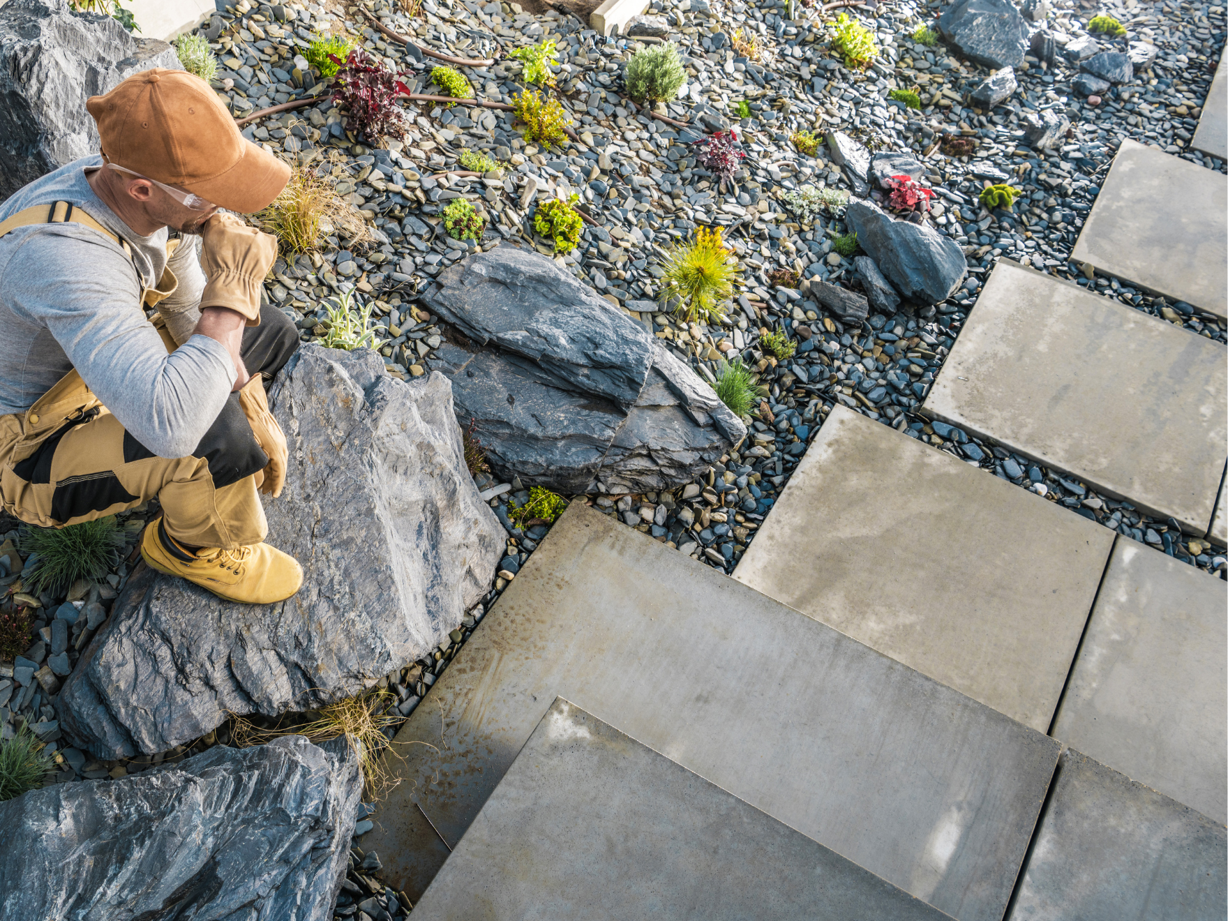 Decorative Rock Install