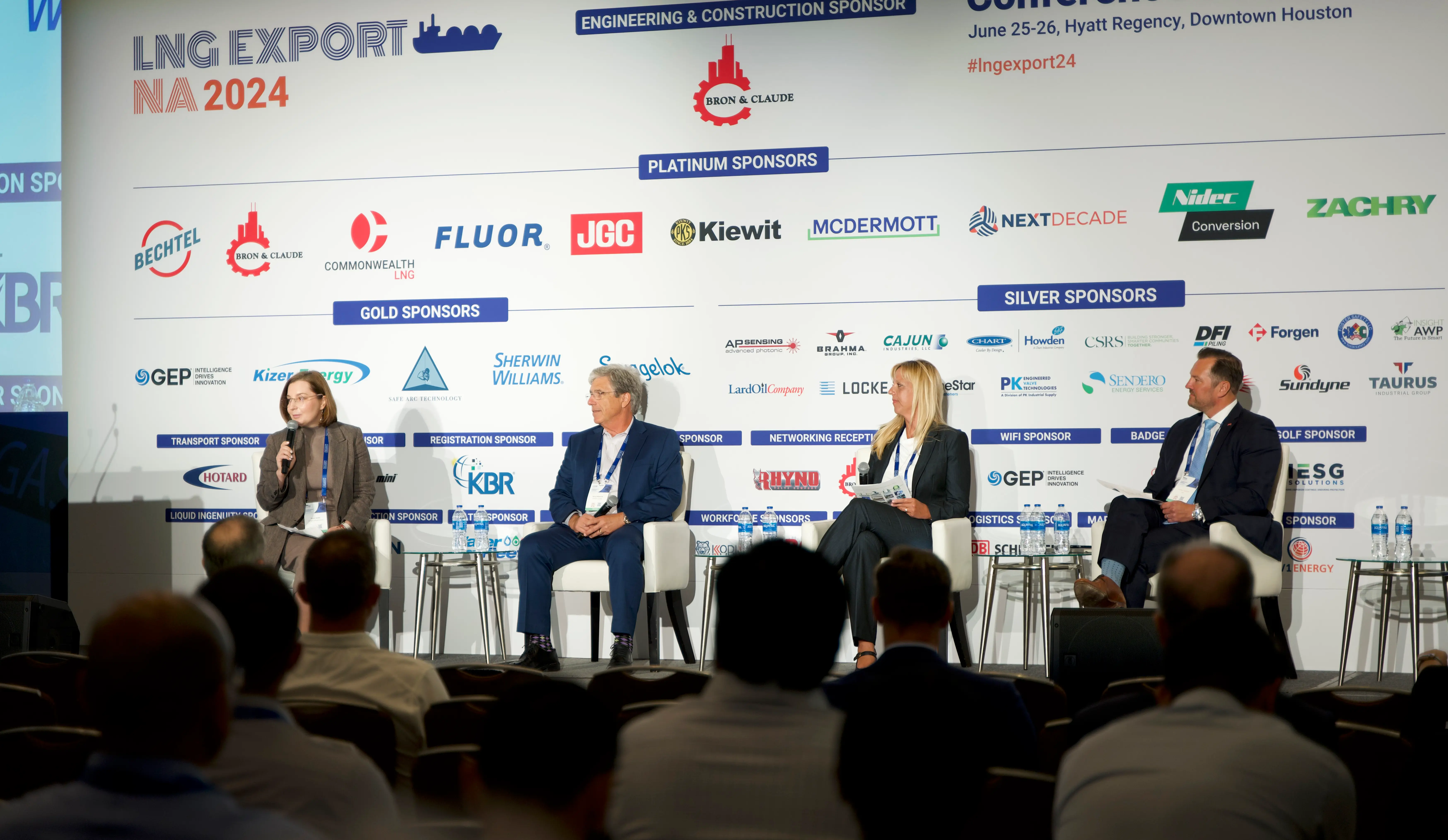LNG Export NA 2024 panel conference photography Houston — Bechtel Fluor Kiewit