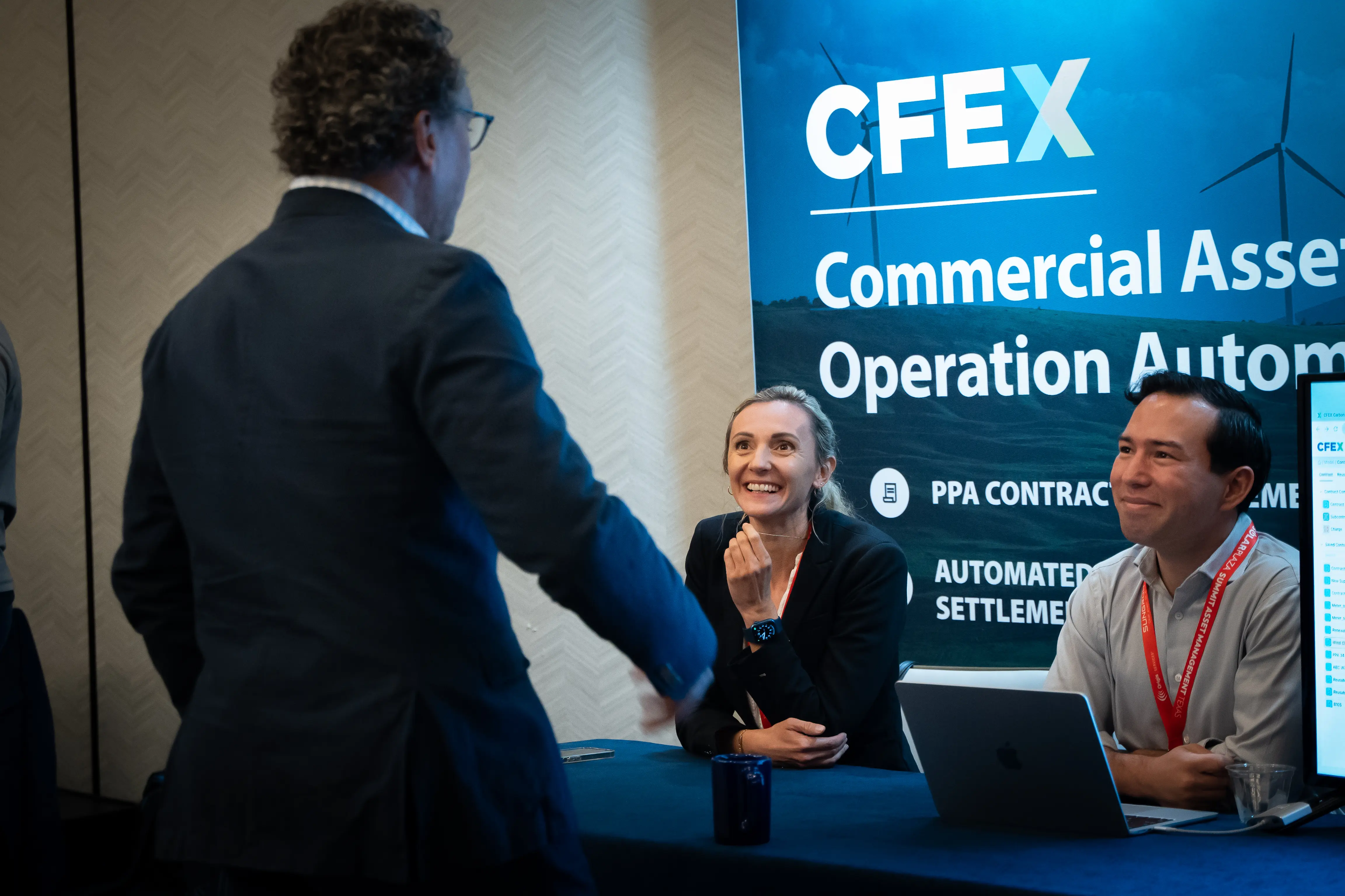 CFEX conference booth networking — Houston conference photography