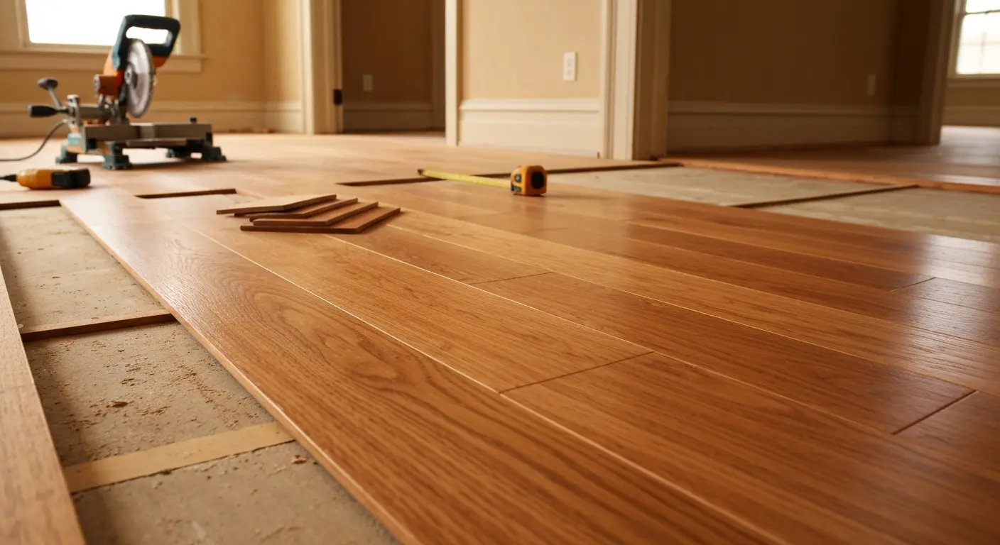 Hardwood flooring installation