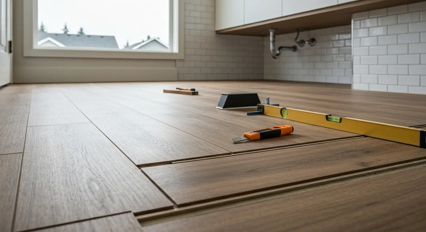 Luxury vinyl plank installation