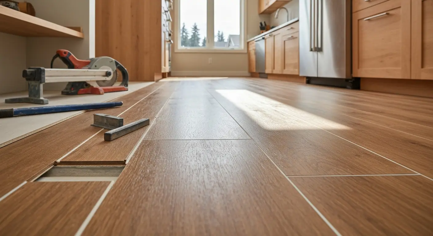 Laminate flooring installation