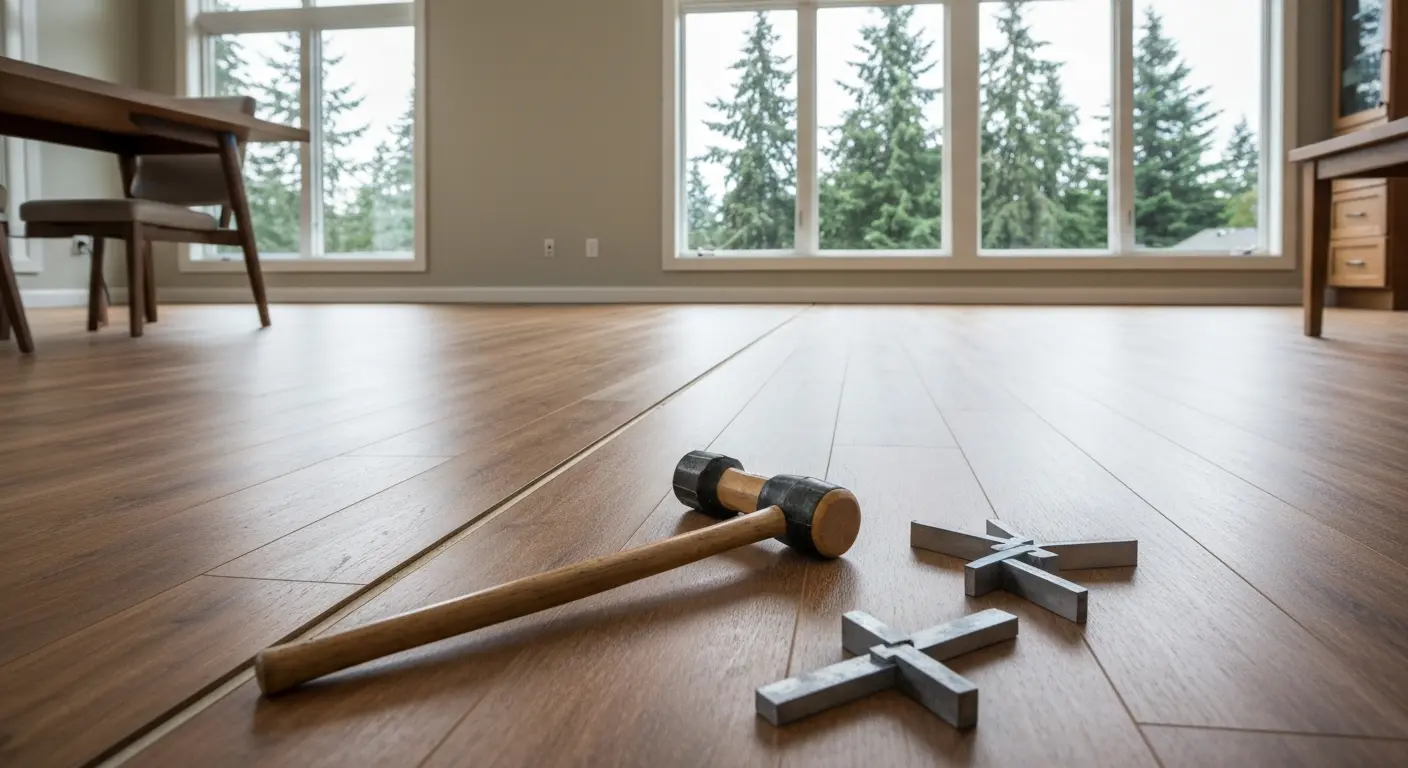 Laminate flooring installation