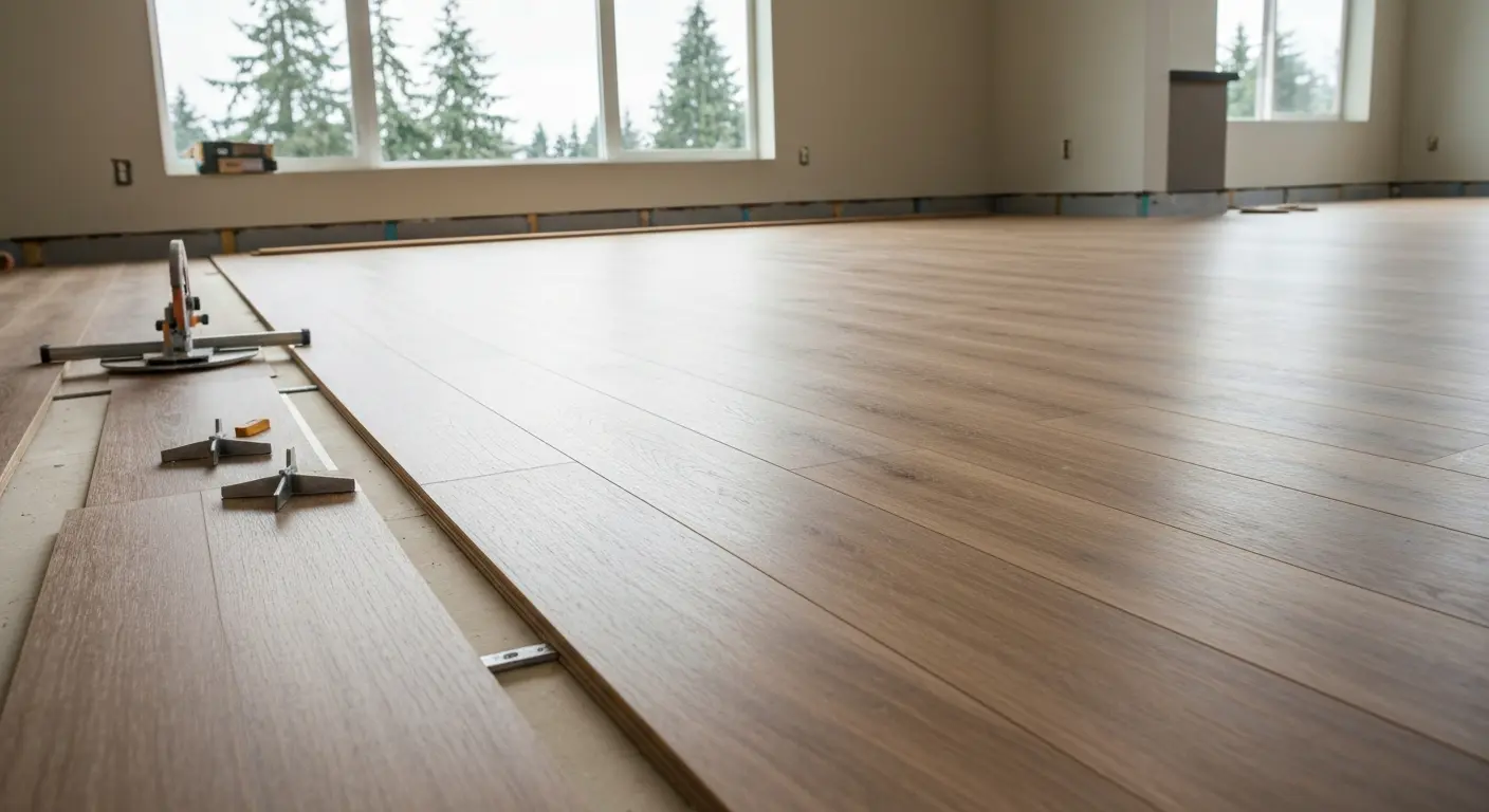 Laminate flooring installation