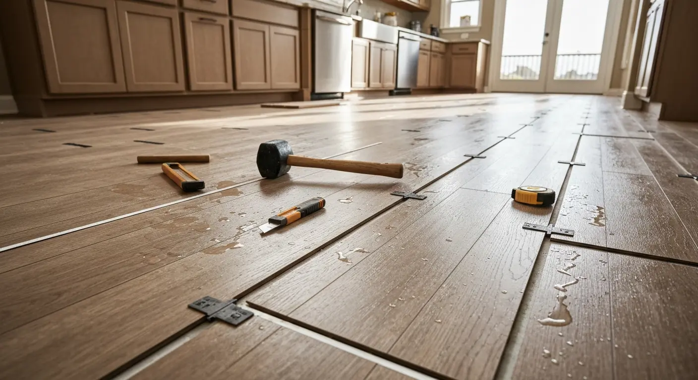 Luxury vinyl plank installation