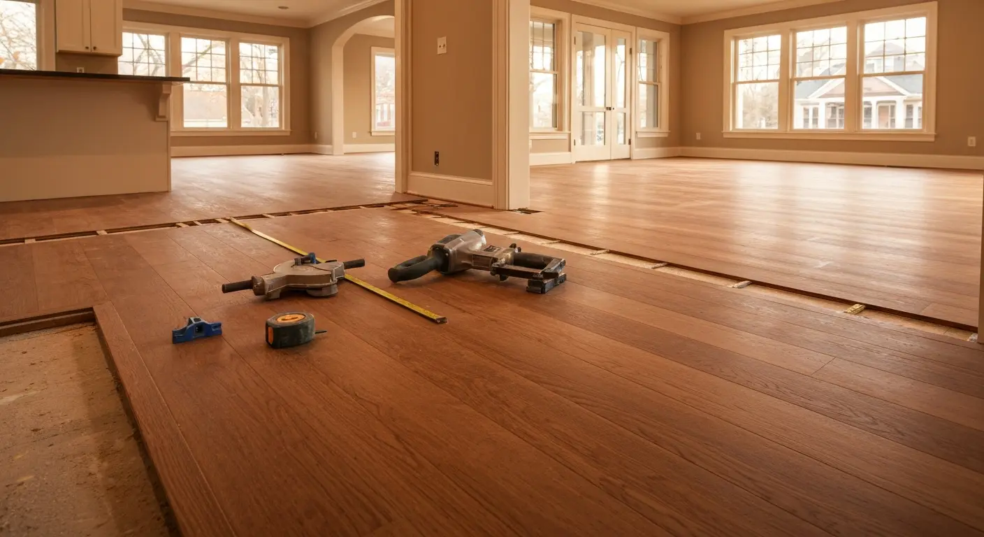 Engineered hardwood installation