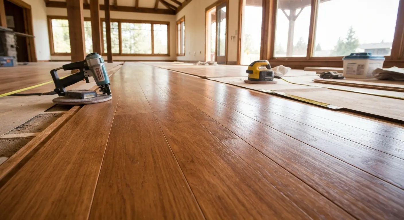 Hardwood flooring installation