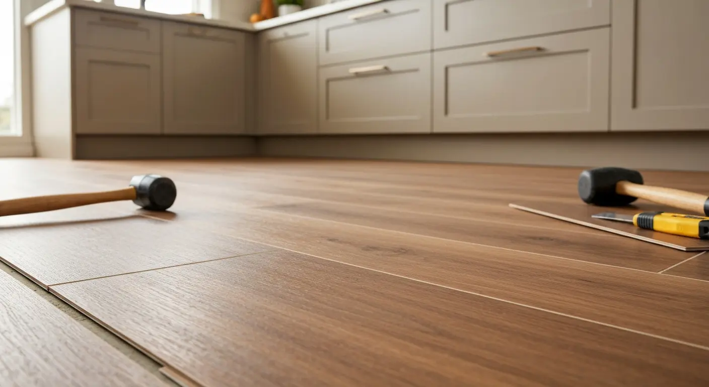 Laminate flooring installation