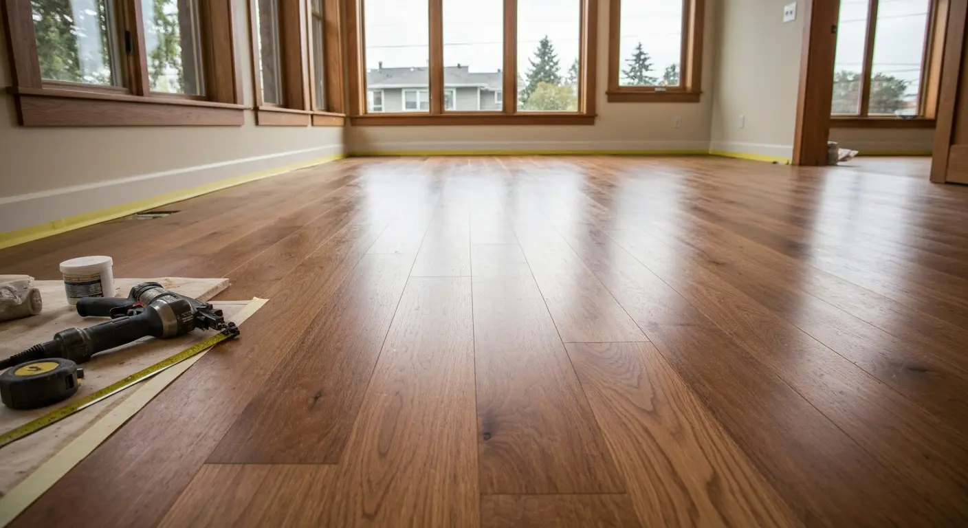 Hardwood floor installation