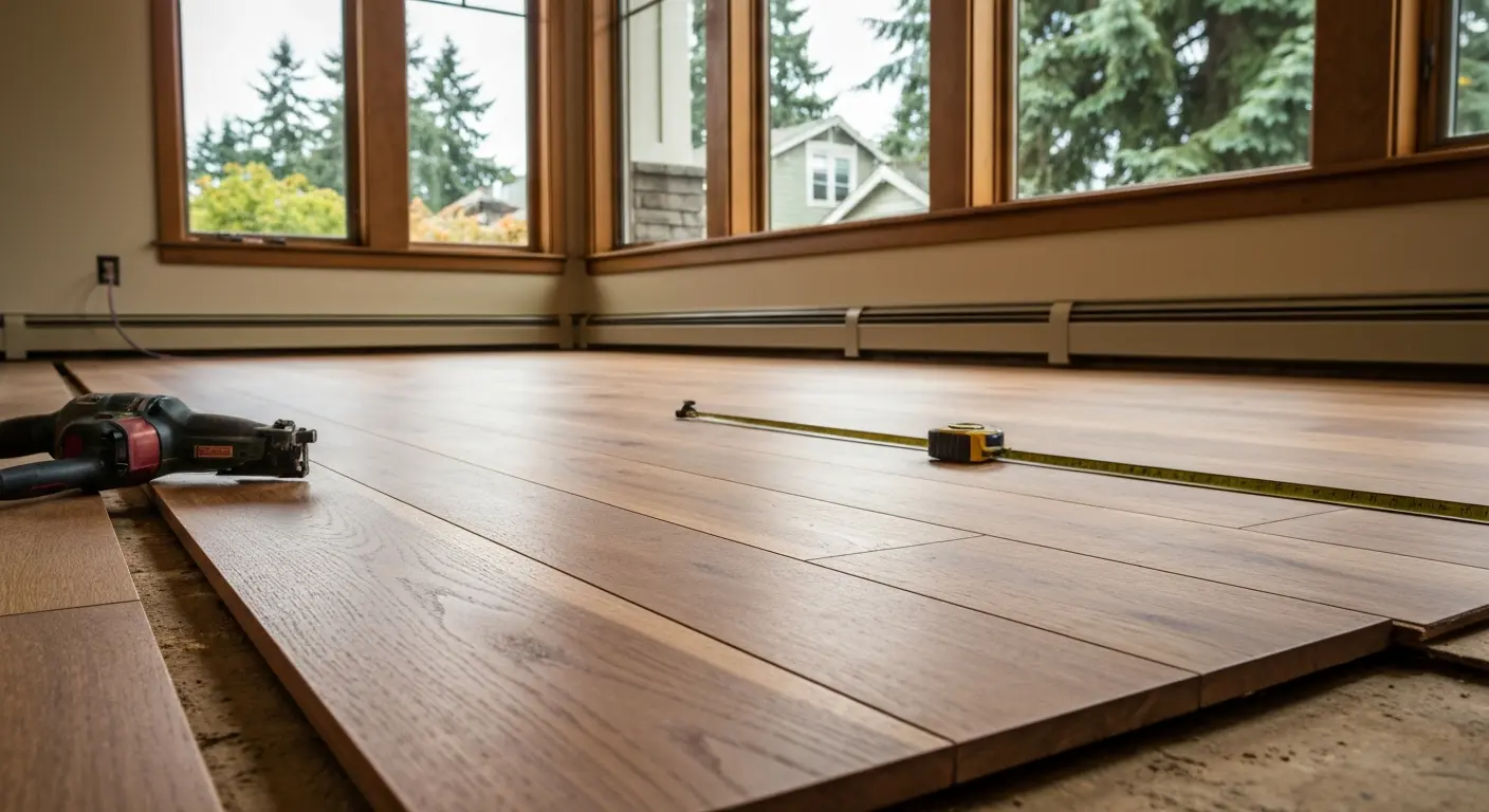 Hardwood flooring installation