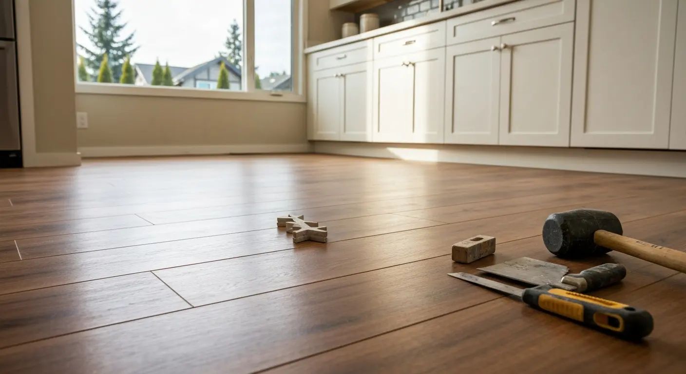 Laminate flooring installation