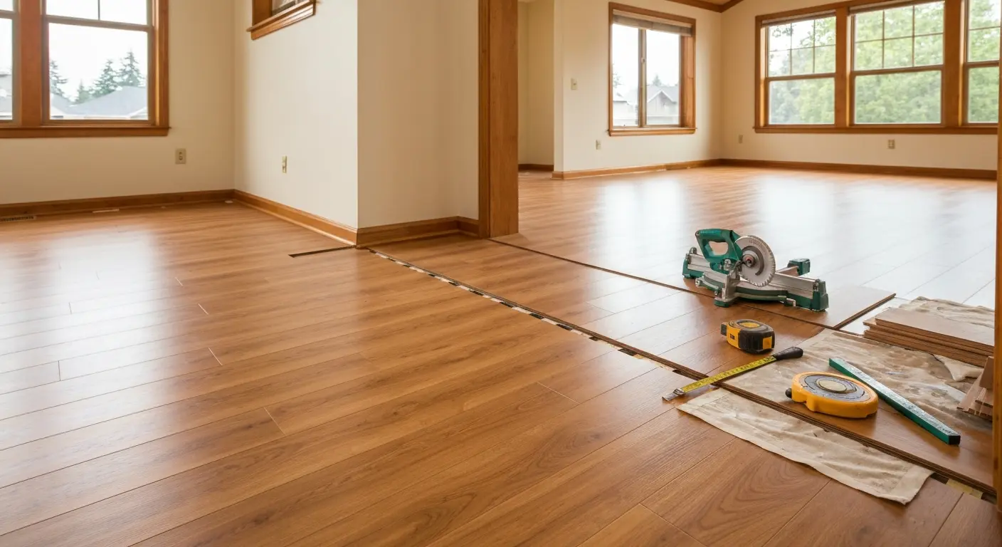 Laminate flooring installation