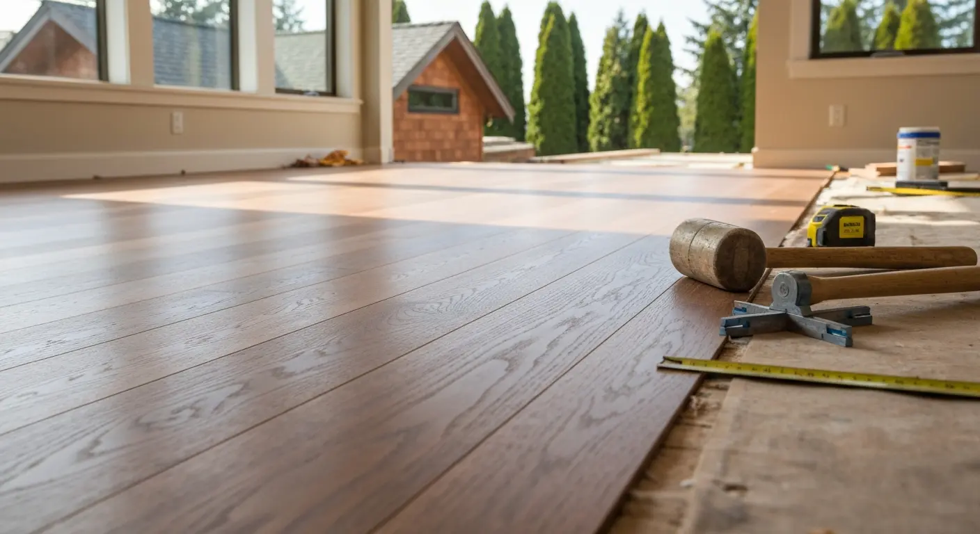 Hardwood flooring installation
