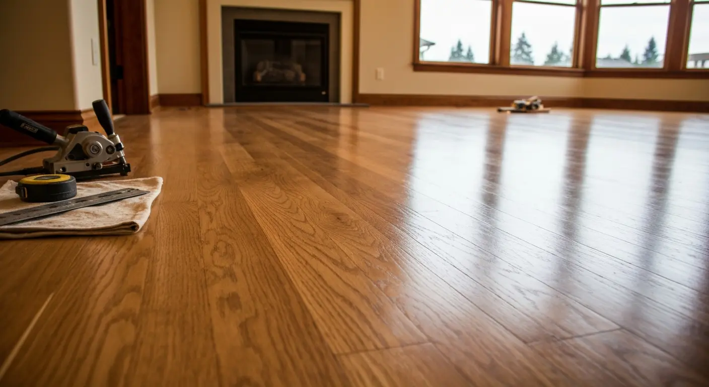 Hardwood floor installation in Lynnwood home