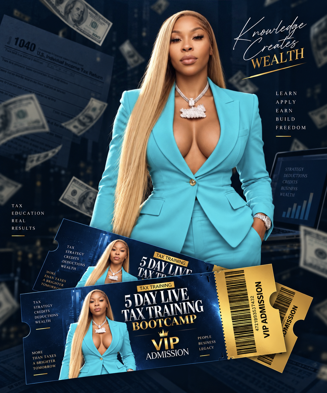 Billionaire Barbie's 5-day live tax training bootcamp