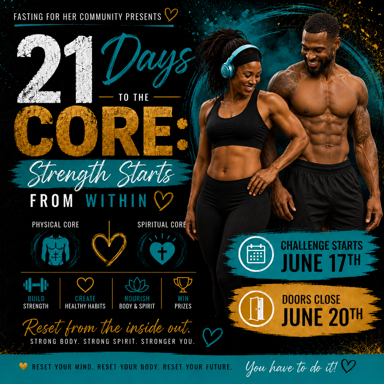 21 Days to the Core Challenge Flyer