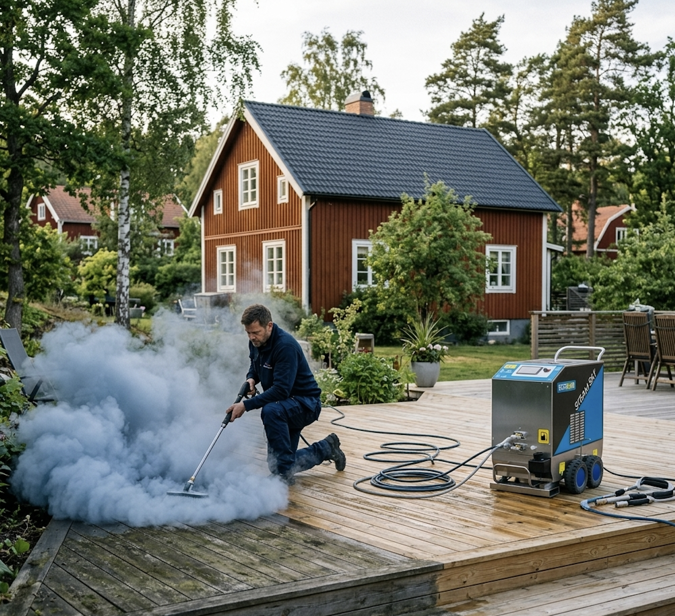 Pågående stentvätt Svinninge