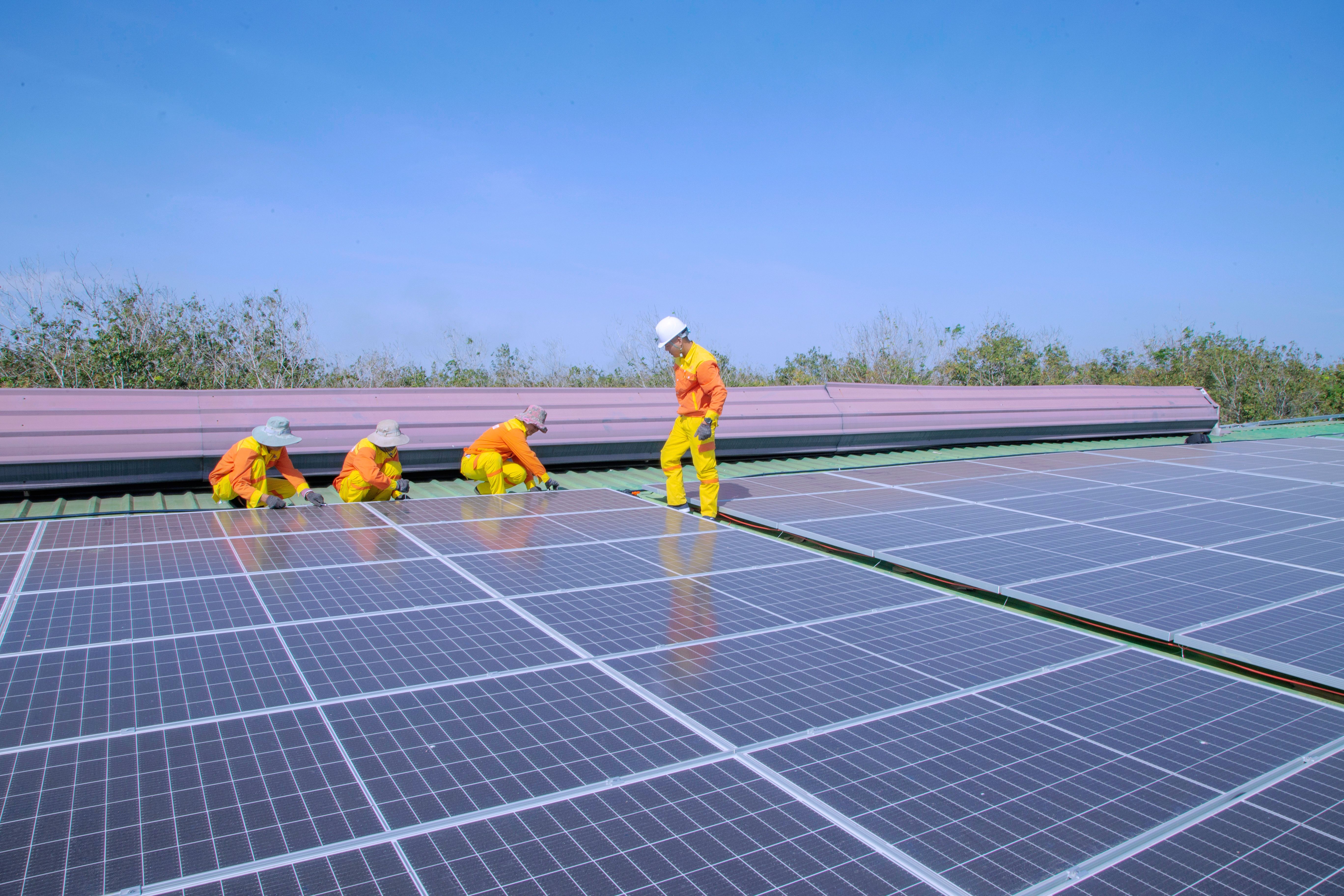 Solar panels on home