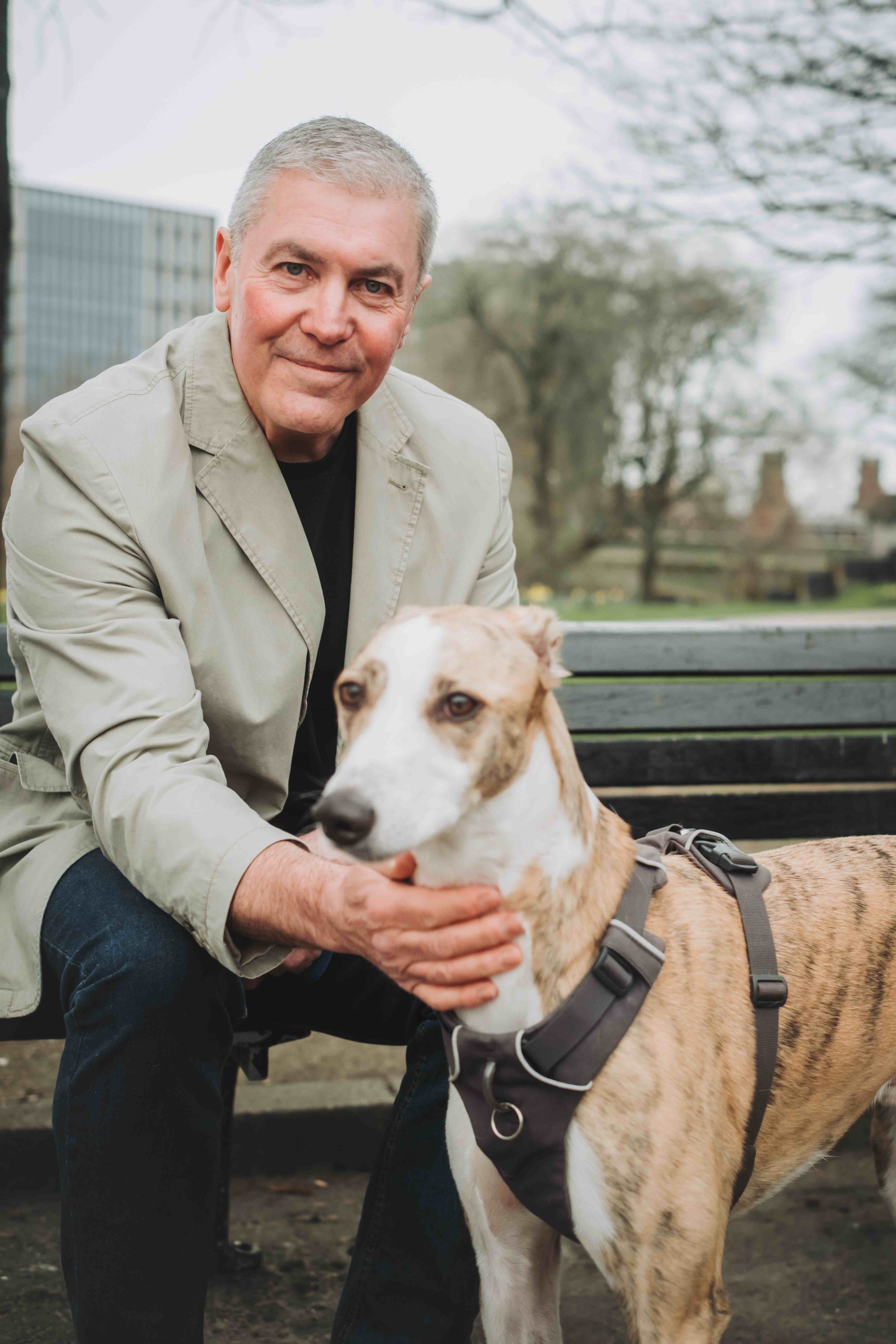 David with a dog